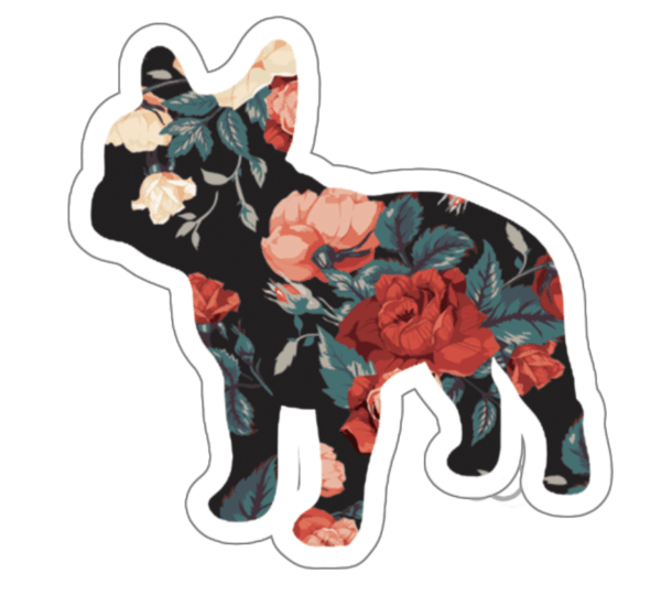 ROSE PIG French Bulldog sticker